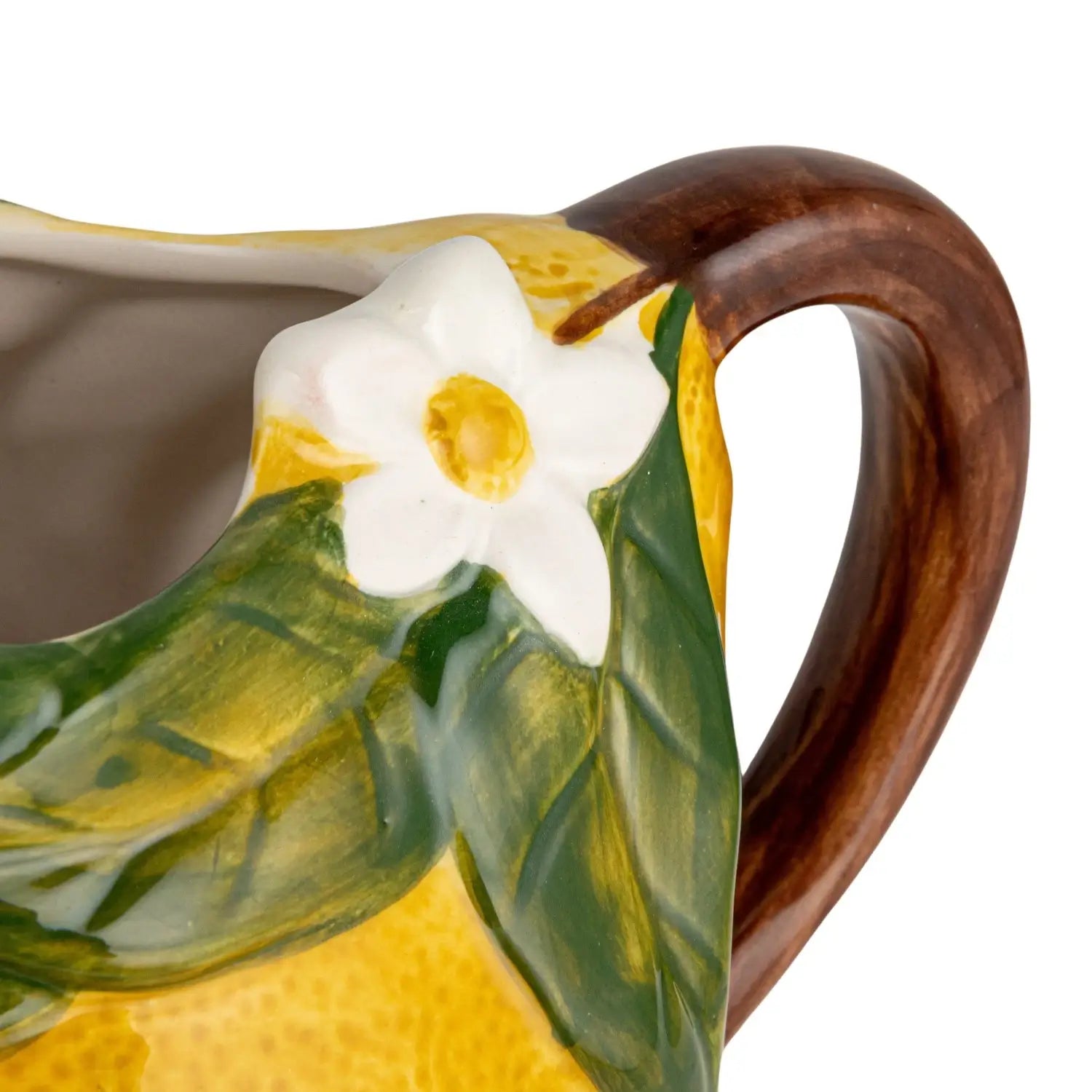 Hand Painted Lemon Shaped Pitcher