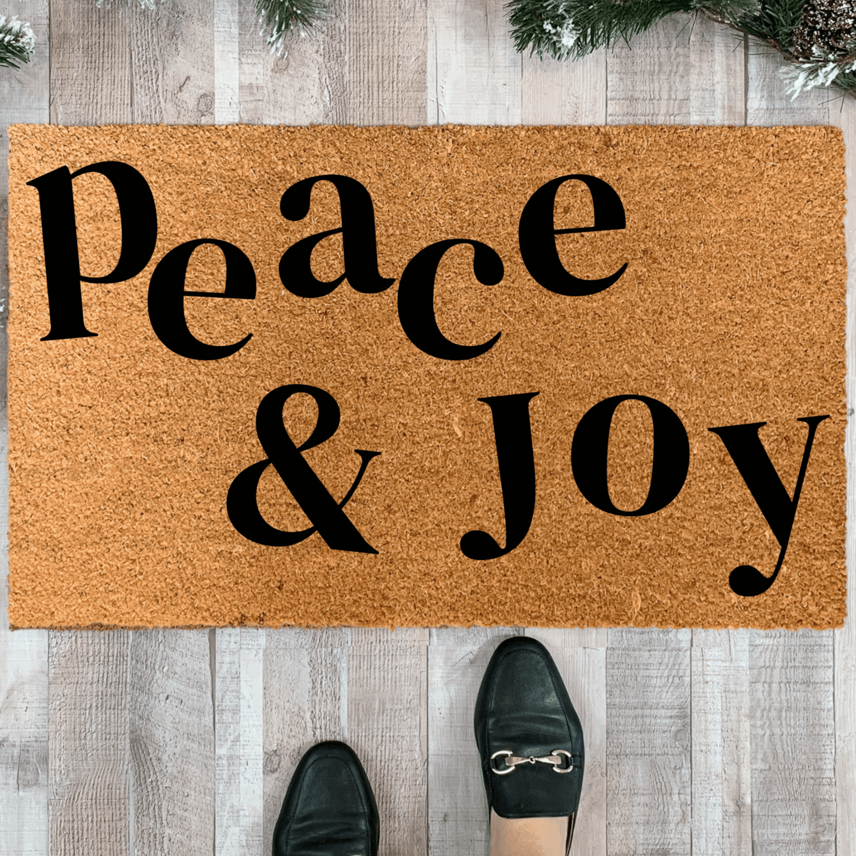 Peace & Joy Christmas Doormat