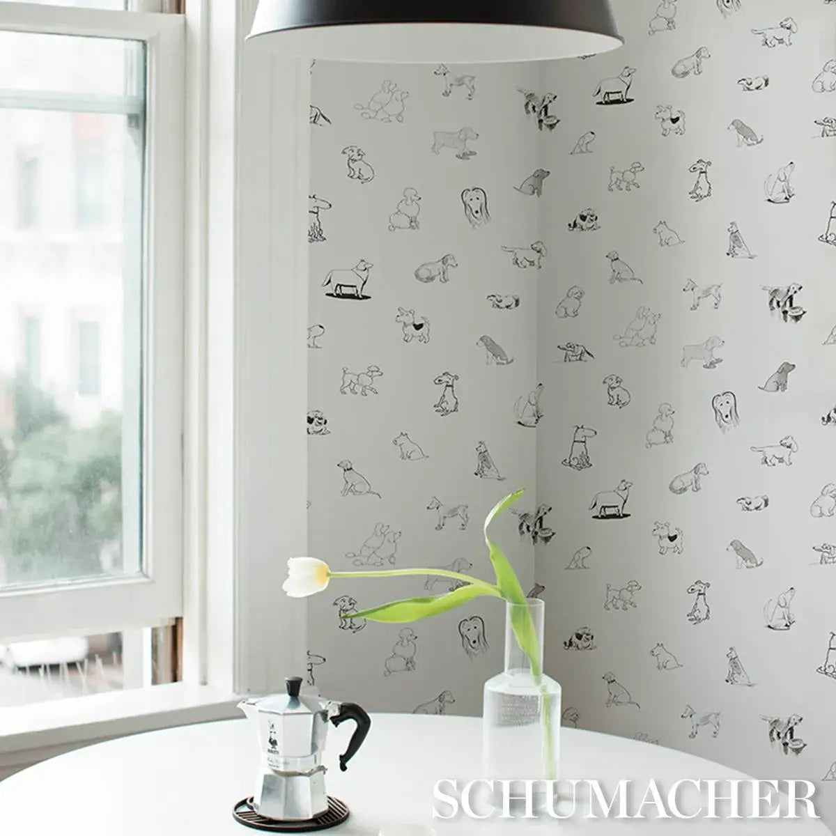 Schumacher Good Dogs Everywhere Peel &amp; Stick Wallpaper