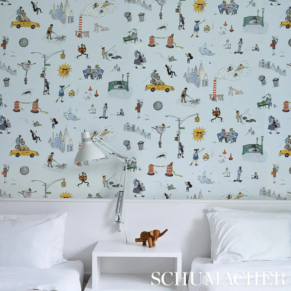 Schumacher Street Scenes Peel &amp; Stick Wallpaper