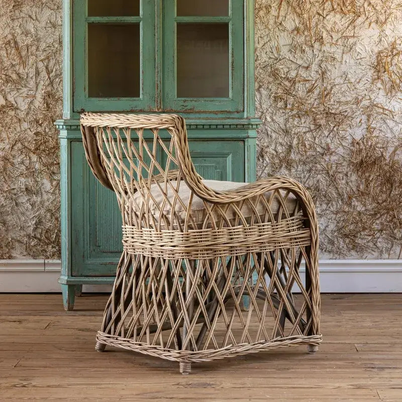 Lattice Rattan Accent Chair