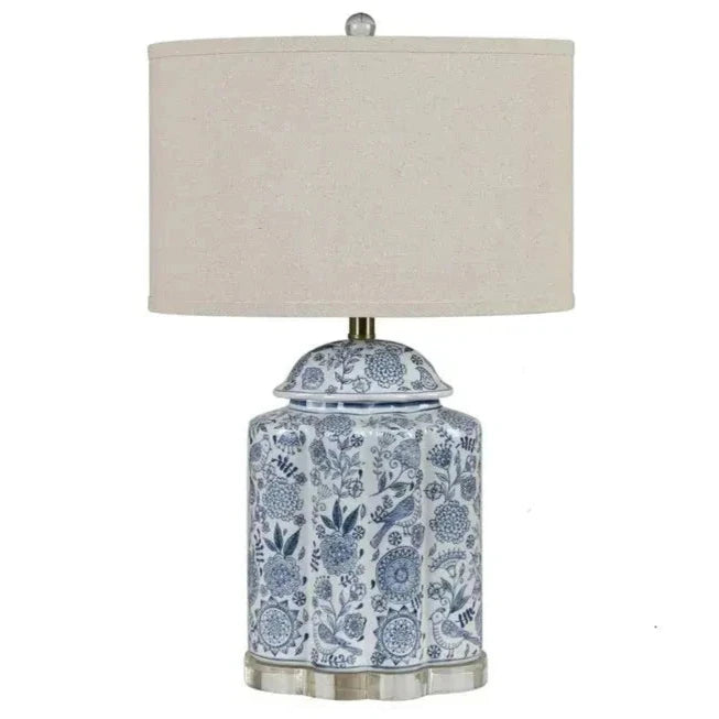 Petal &amp; Plume Porcelain Lamp Set