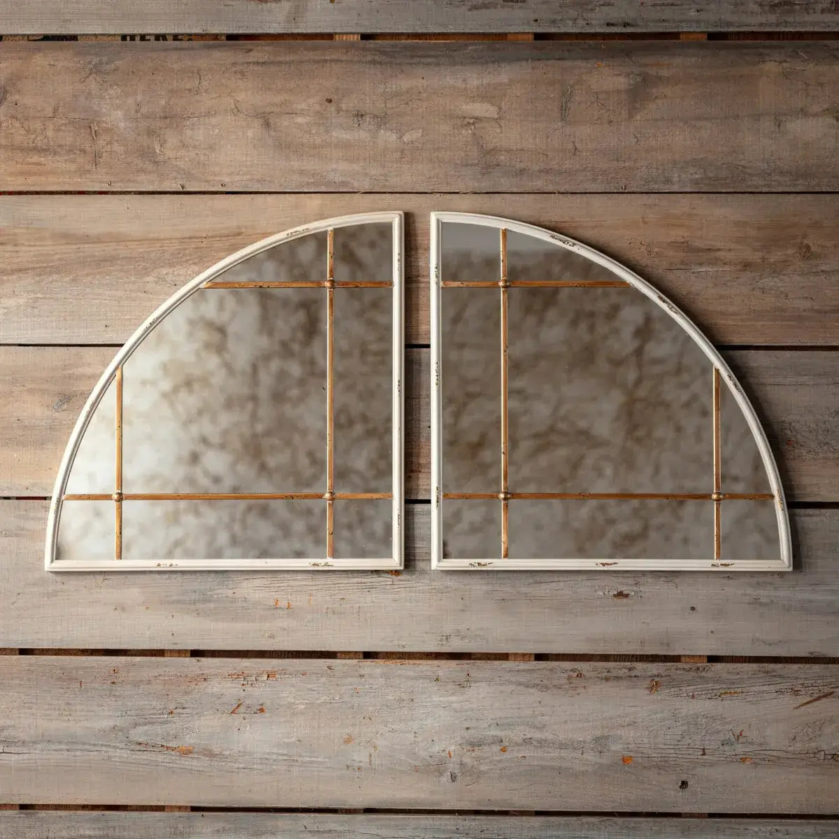 Gridded Arch Mirror Set