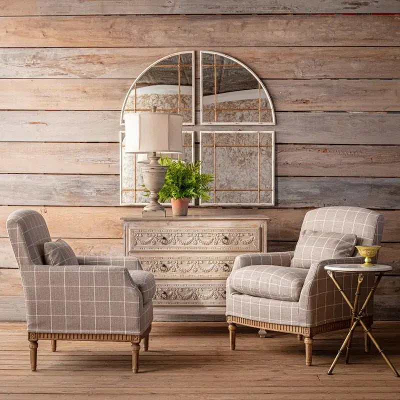 Gridded Arch Mirror Set