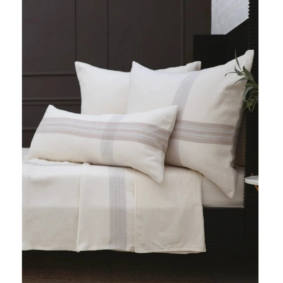 Geneva Ivory Taupe Coverlet by Pom Pom at Home