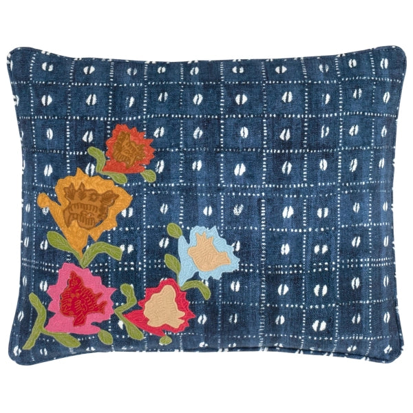 Pine Cone Hill Floral Resist Embroidered Multi Decorative Pillow