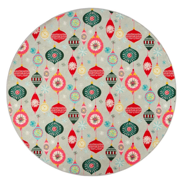 Ornaments Multi Machine Washable Rug