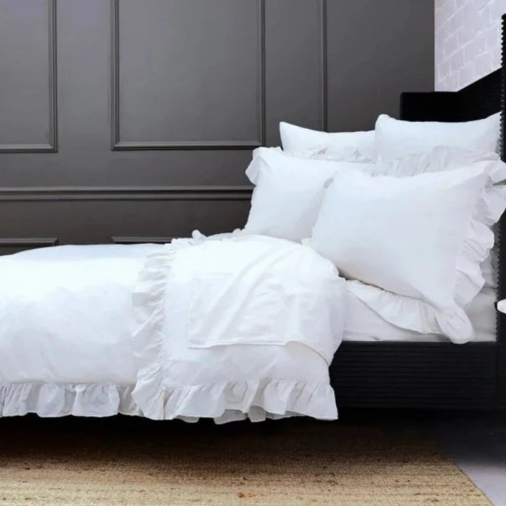 Rowan Crinkled Cotton Duvet Set by Pom Pom at Home