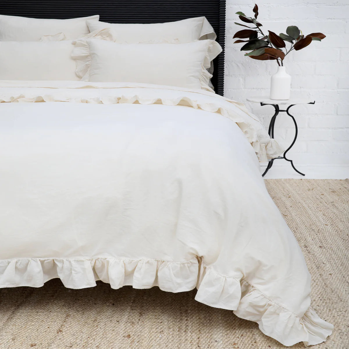 Rowan Crinkled Cotton Duvet Set by Pom Pom at Home