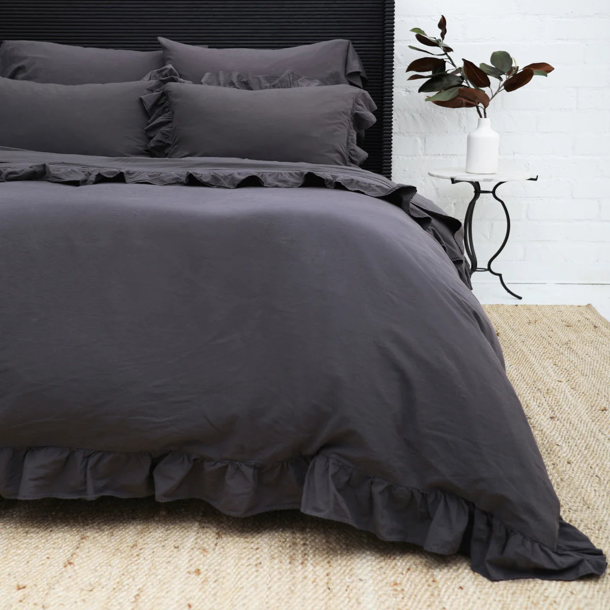 Rowan Crinkled Cotton Duvet Set by Pom Pom at Home