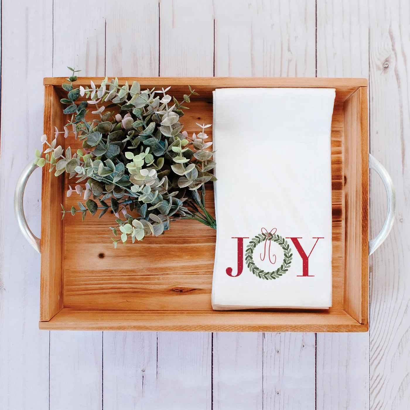 Joy Wreath Dishtowel