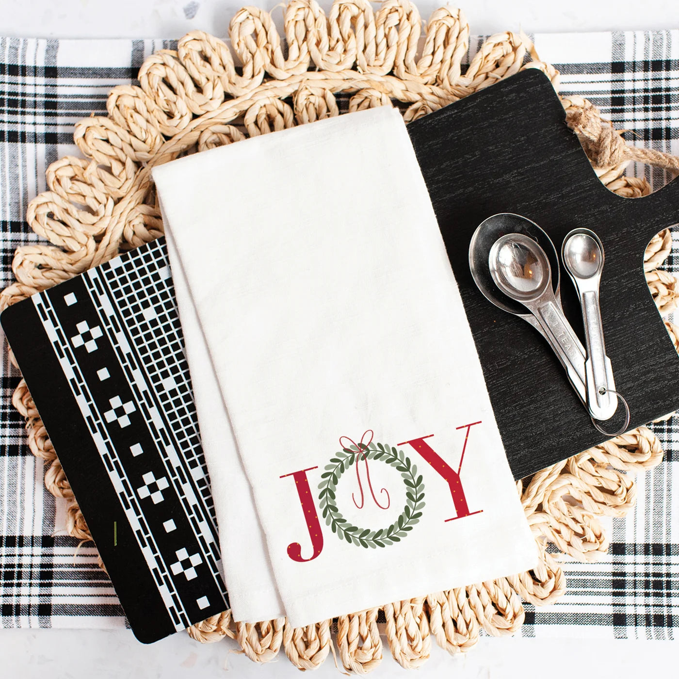 Joy Wreath Dishtowel