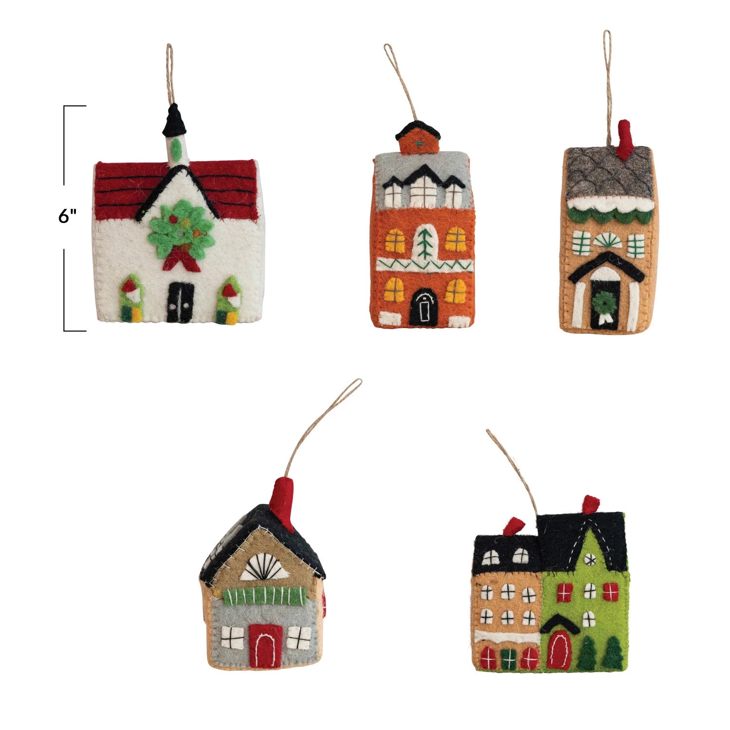 Handmade Wool Felt House Ornament