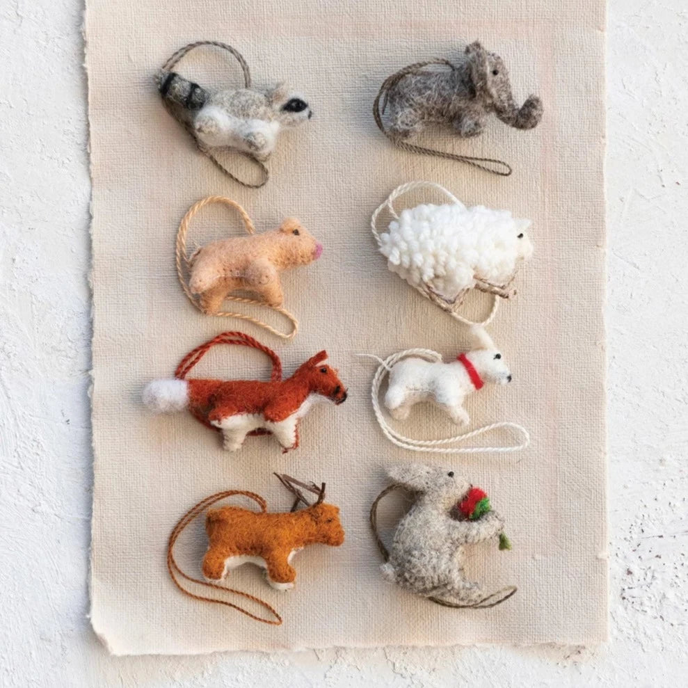 Handmade Wool Felt Animal Ornament