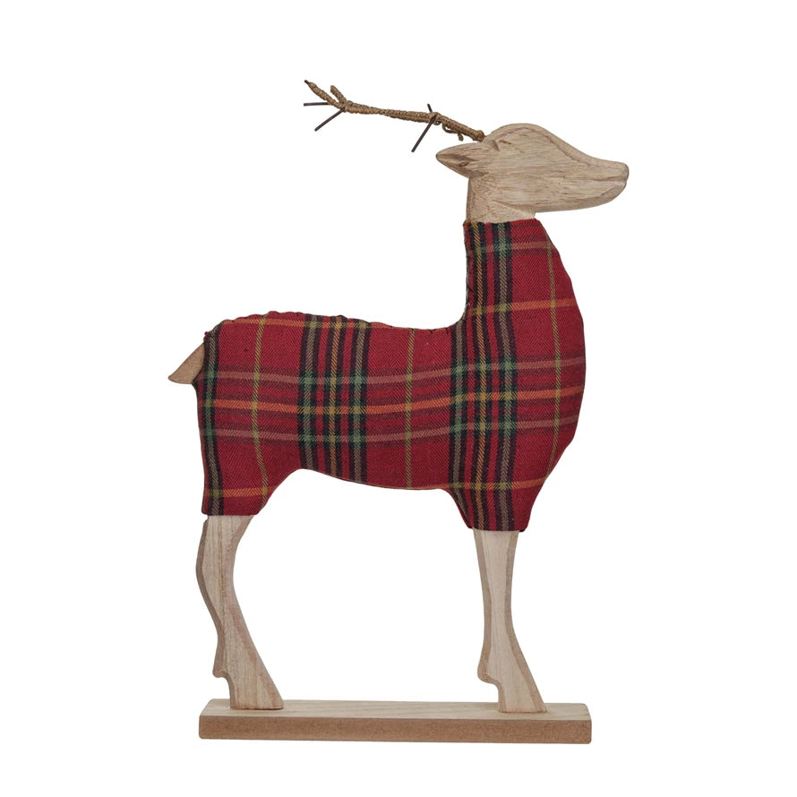 Red Tartan Standing Deer