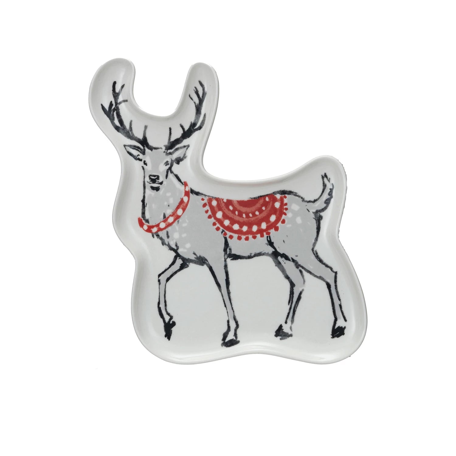 Stoneware Deer Shaped Dish