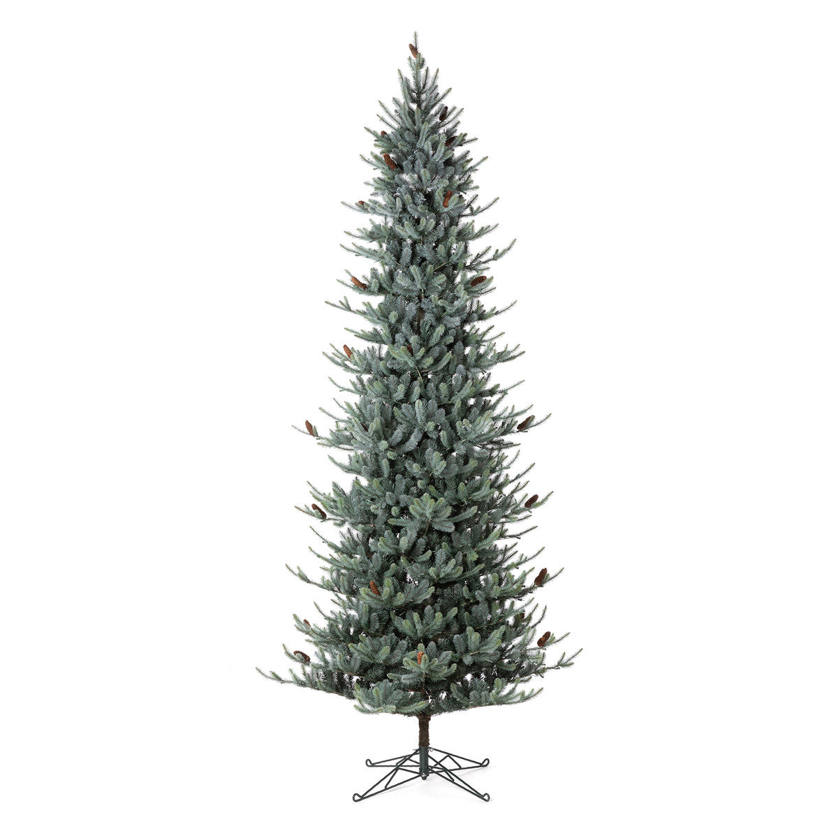 12' Slim Blue Spruce Tree with LED Lights