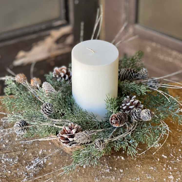 Birch Tipped Cedar Candle Ring | A Cottage In The City