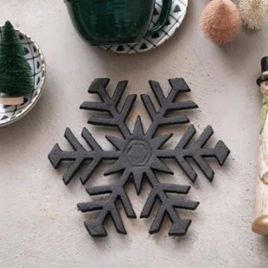 Cast Iron Snowflake Trivet