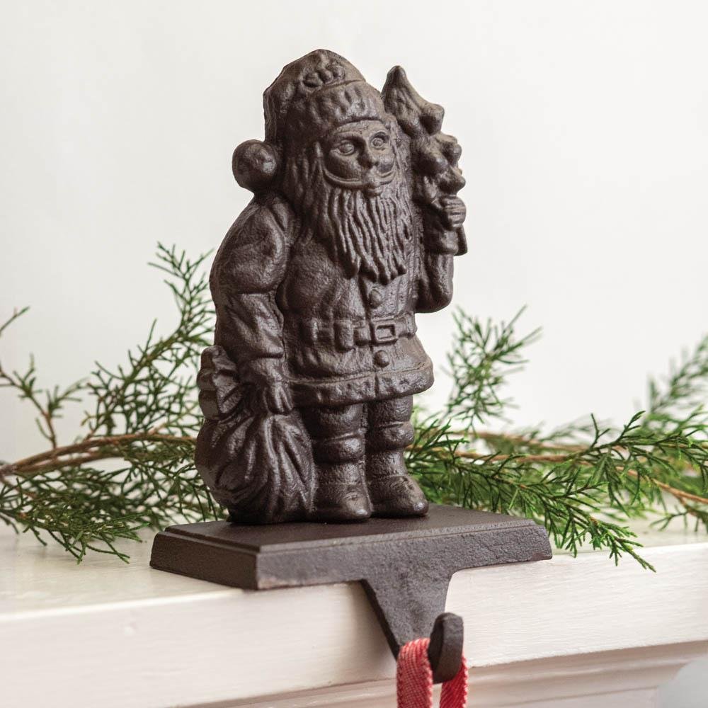 Cast Iron Santa Stocking Holder