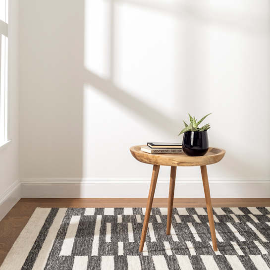 Dash & Albert Heights Charcoal Woven Wool Rug - A Cottage in the City