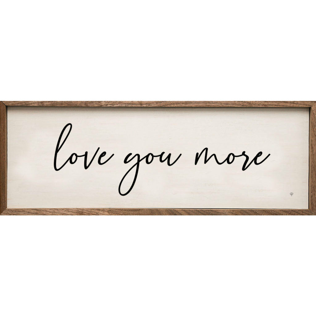 Love you More Wood Framed Print