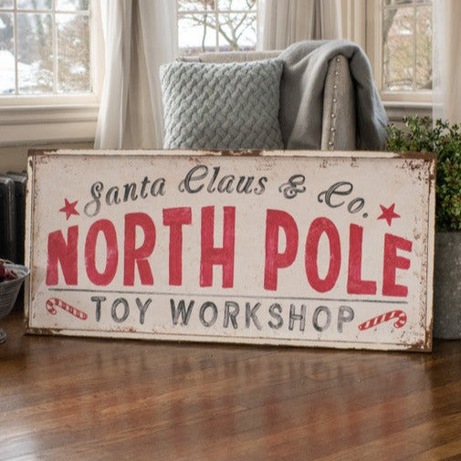 North Pole Toy Workshop Sign