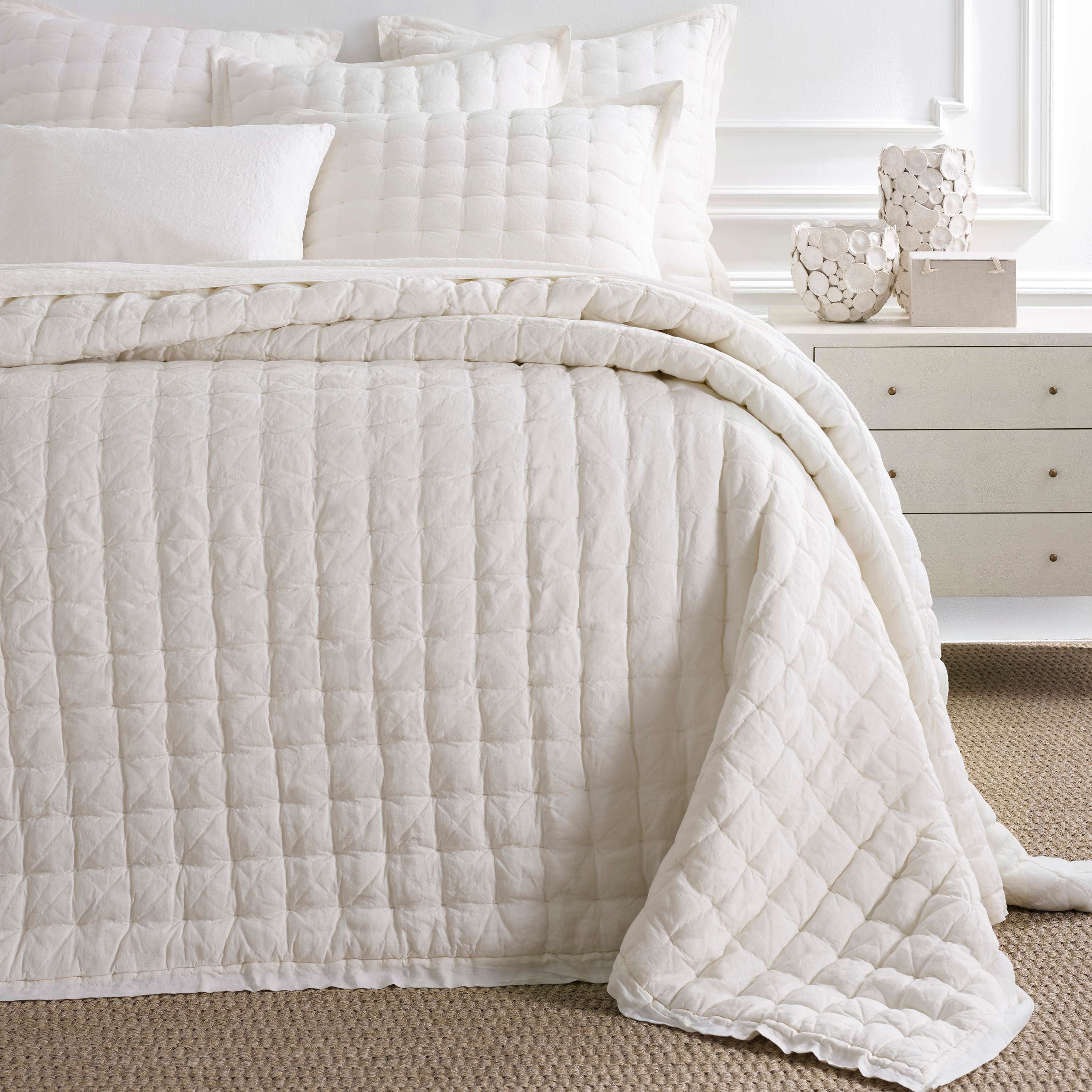 Pine Cone Hill Lush Linen Puff Coverlet