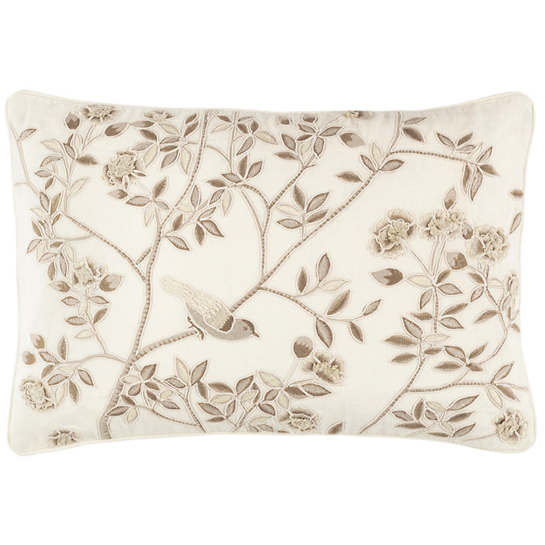 Pine Cone Hill - Jolie Embroidered White Decorative Pillow