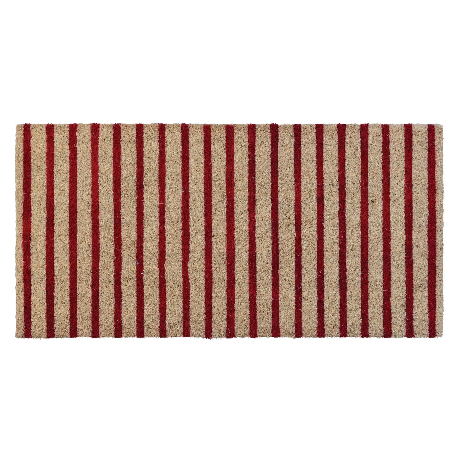 Thin Large Doormat for Entrance Door Indoor Outdoor Stripe Red