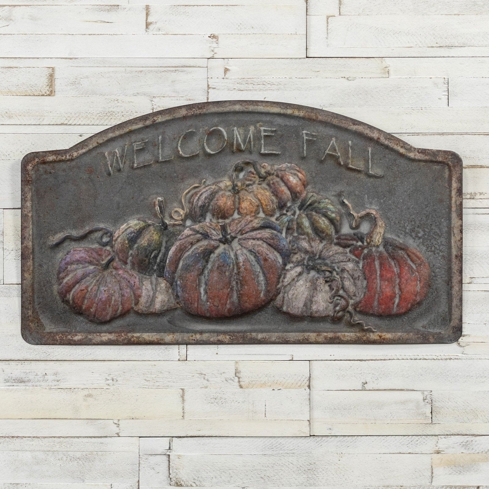 Rusty Metal Welcome Fall Sign