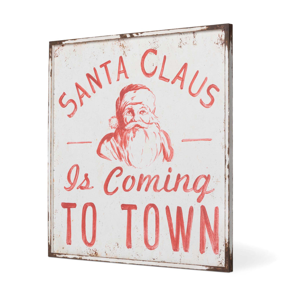 Santa Claus Is Coming To Town Metal Sign