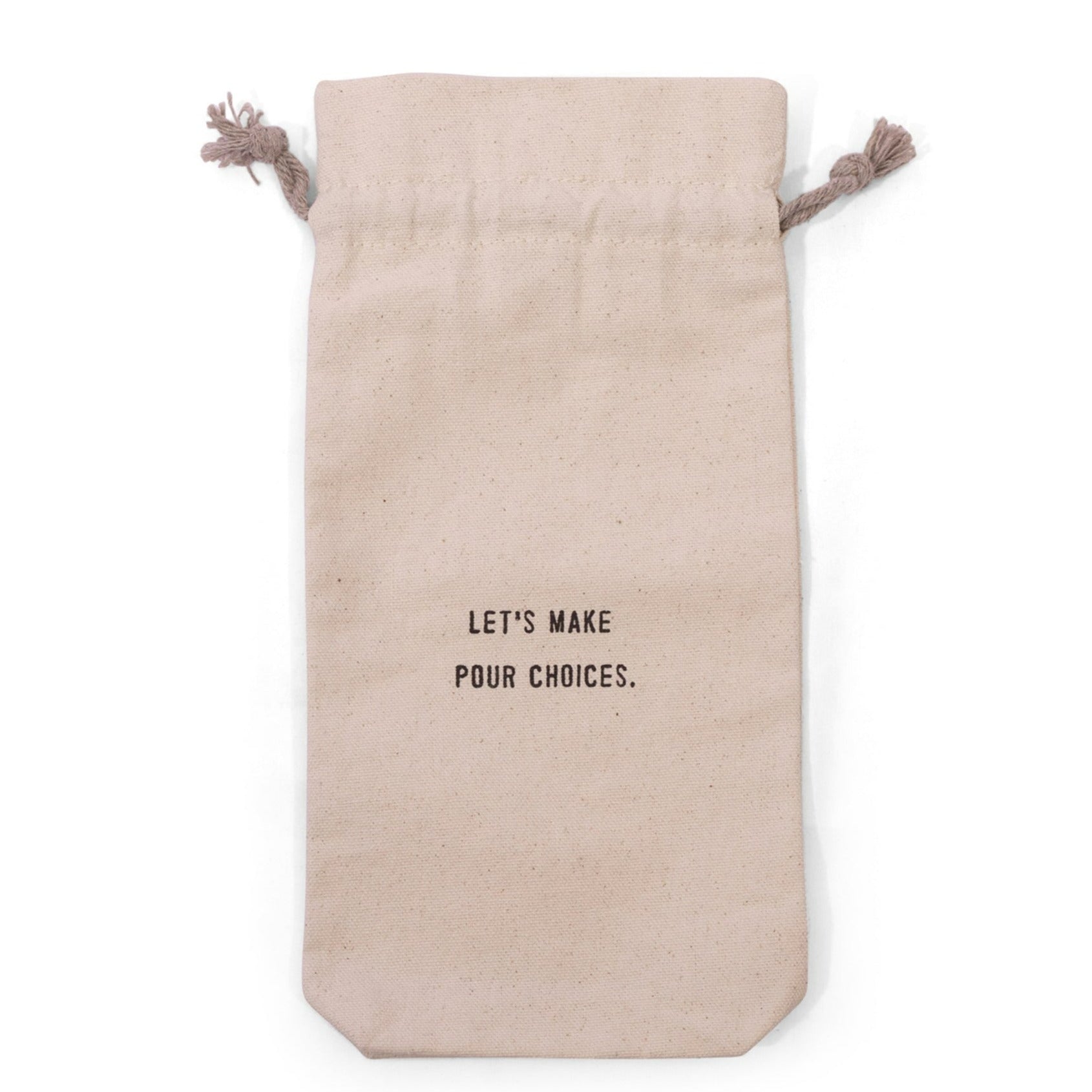 Canvas Wine Bag 6X15 In Approx White 1 Pc Ib  Itsy Bitsy