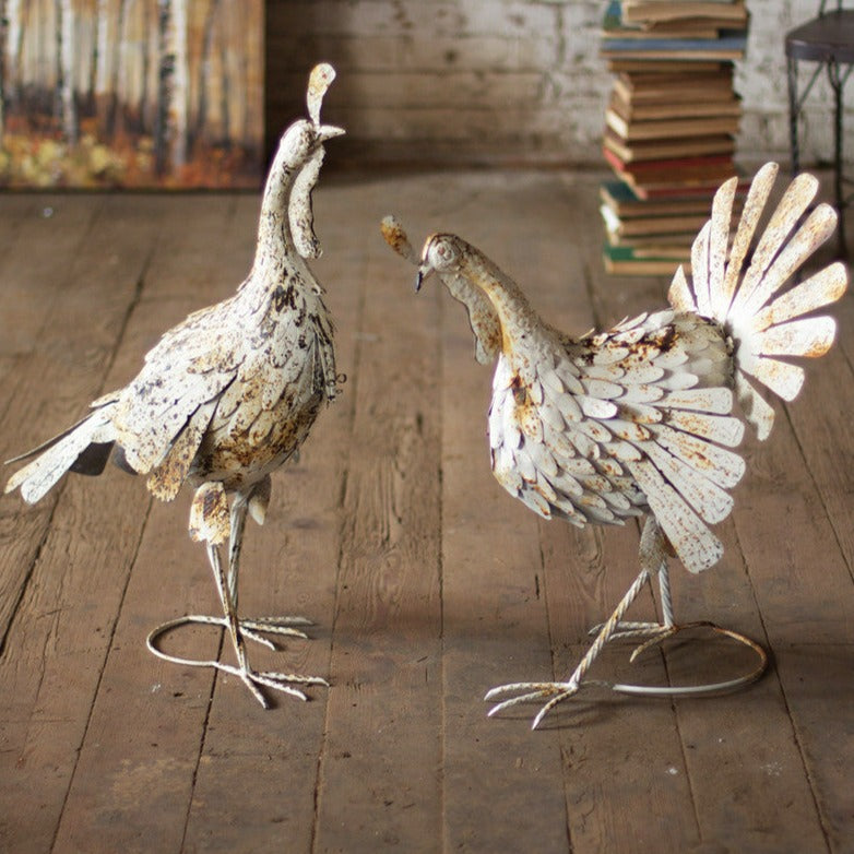 White Metal Turkey Set