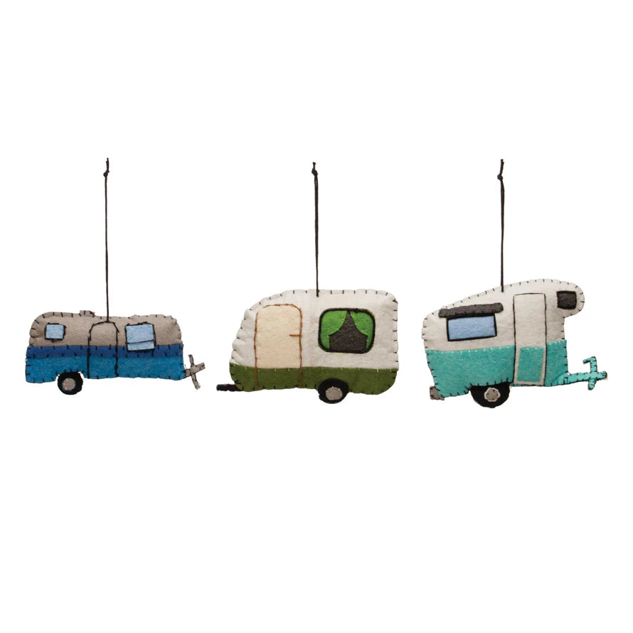 Wool Felt Camper Ornament