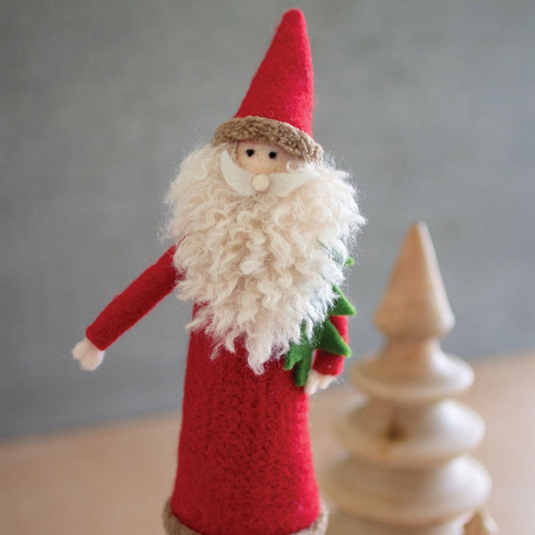 Wool Felt Santa Bottle Topper